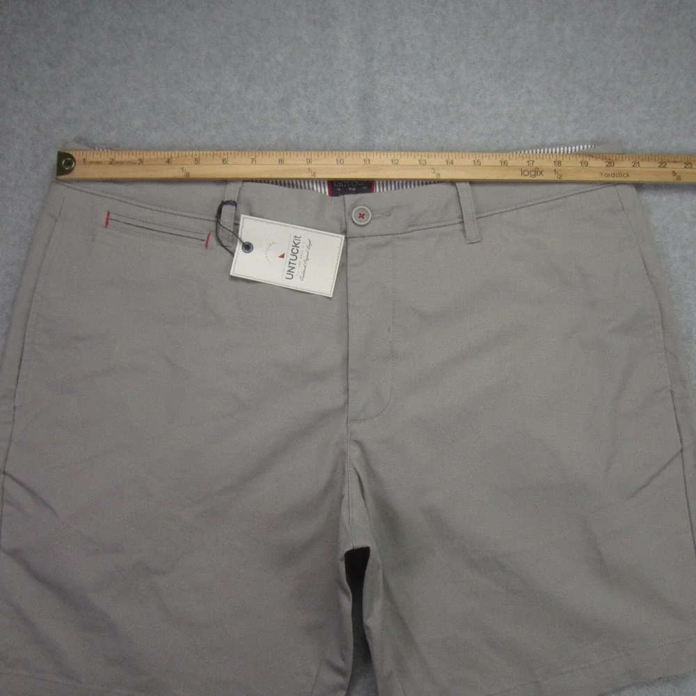 Mens 40x9 UNTUCKit Shorts Gray St. Vincent Chino Casual Golf Flat Front NWT READ